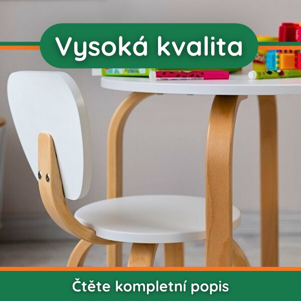Dětská židlička Solli Gekko Kids. Bílá / Šedá