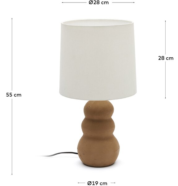 Terakotová stolní lampa Kave Home Madsen