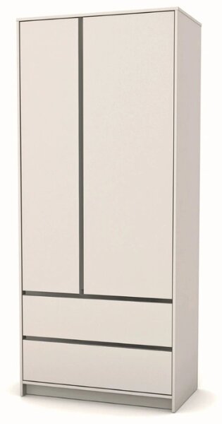 Dvoudveřová šatní skříň Lovitto Gekko. 90х50х207cm. Kašmírová