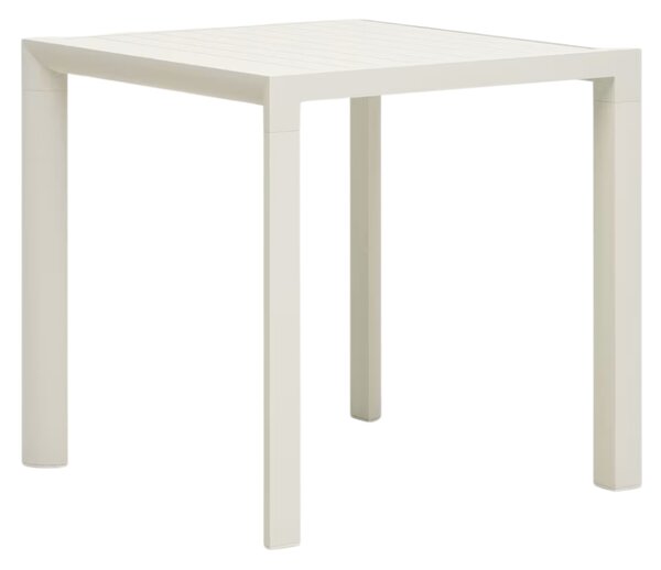 Bílý kovový zahradní jídelní stůl Kave Home Culip 77 x 77 cm