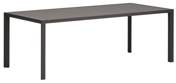 Šedý kovový zahradní jídelní stůl Kave Home Culip 220 x 100 cm