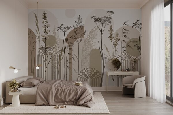 Fototapeta Přírodní elegance v minimalistickém designu, Akvarelové fototapety, Populární fototapety, w08665 - Tapeko.co.cz