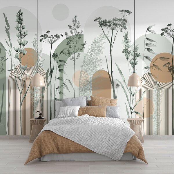 Fototapeta Klidný abstraktní design inspirovaný přírodou, Akvarelové fototapety, Populární fototapety, w08665v1 - Tapeko.co.cz