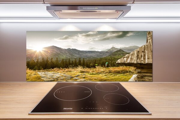 Dekorační panel sklo Dům v horách pksh-93028328