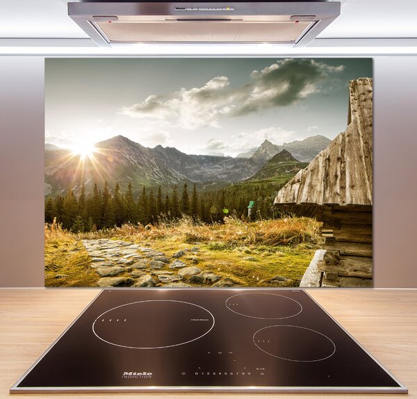 Dekorační panel sklo Dům v horách pksh-93028328