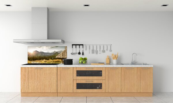 Dekorační panel sklo Dům v horách pksh-93028328