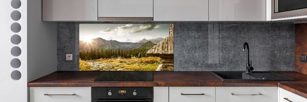 Dekorační panel sklo Dům v horách pksh-93028328