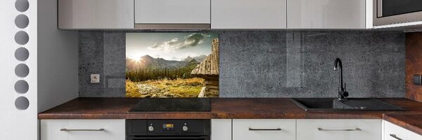 Dekorační panel sklo Dům v horách pksh-93028328