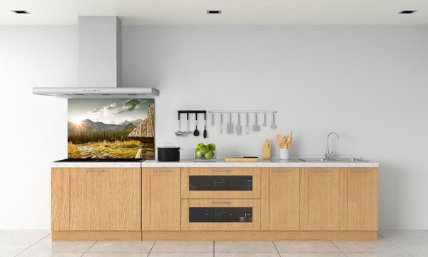 Dekorační panel sklo Dům v horách pksh-93028328
