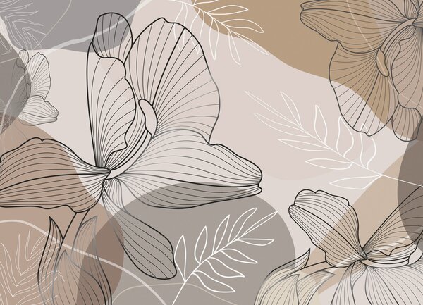 Fototapety Květinový vektorový design v pastelových odstínech, Fototapety květiny, w02914 : uwalls.cz