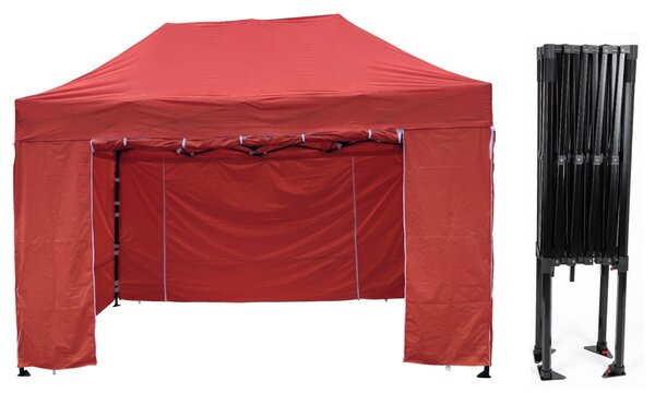 TENTino Nůžkový párty stan 2x4 m STEEL HEXAGON Barva opláštění (Zvolte variantu): 3A - BÉŽOVÁ