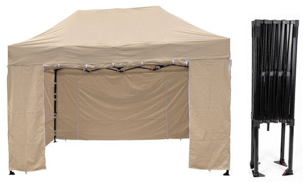 TENTino Nůžkový párty stan 2x4 m STEEL HEXAGON Barva opláštění (Zvolte variantu): 3A - BÉŽOVÁ
