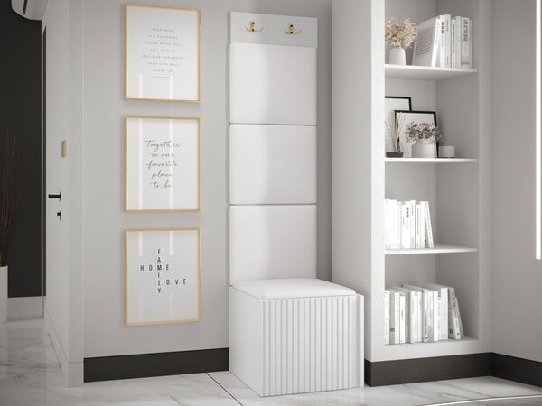 Předsíňová sestava Towiro Slim XXII, Barva: bílá, Barva látek:: ekokůže Soft 017 (bíla) 5903211221415
