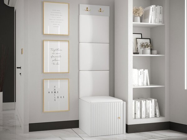 Předsíňová sestava Towiro Slim XXII, Barva: bílá, Barva látek:: ekokůže Soft 017 (bíla) 5903211221415