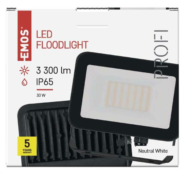 EMOS LED reflektor INOVO 30 W, šedý, neutrální bílá ZS2632