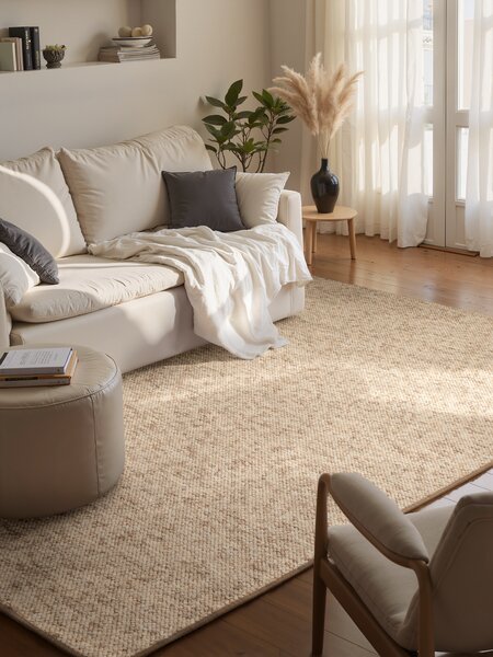 BT Carpet, Kusový koberec Wolly 102842, 140x200, béžová, ložnice