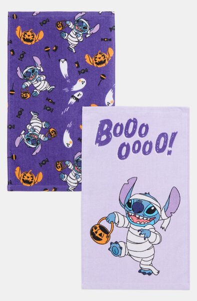 Sinsay - Sada bavlněných ručníků na ruce s halloweenským motivem Stitch 2 pack - fialová