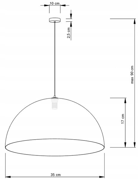 ZÁVĚSNÁ LAMPA SIGMA SFERA 30144 ČERNÁ