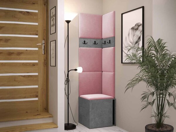 Předsíň Tavasz XXI, Barva: grafit, Barva látek:: ekokůže Soft 011 (černá) 5903211168826