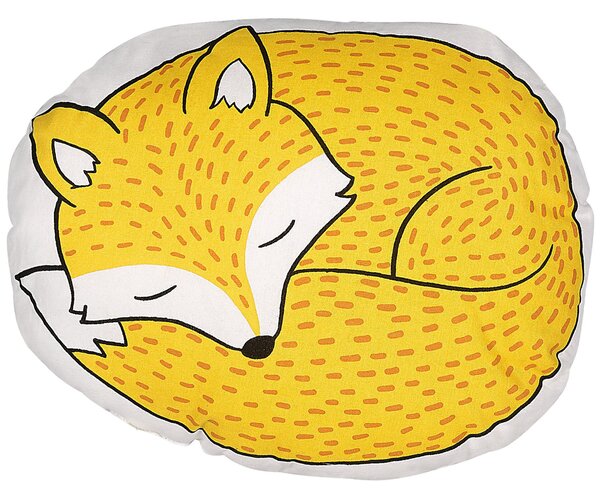 Polštář pro děti liška 50 x 40 cm Žlutý DHANBAD