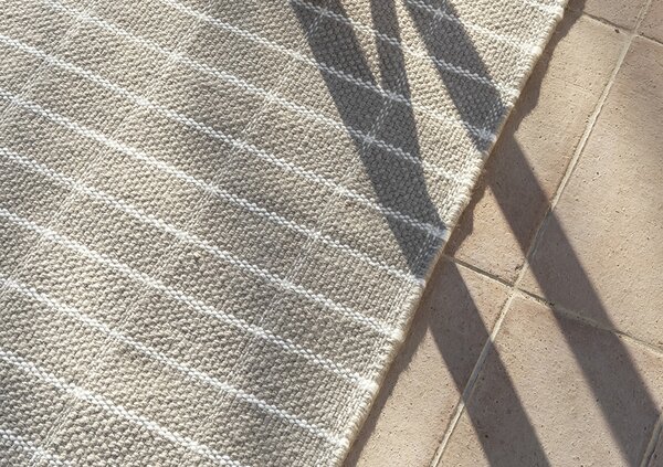 Nanimarquina Koberec Tiles 1, béžový, 100% recyklované PET Rozměr: 170x240 cm