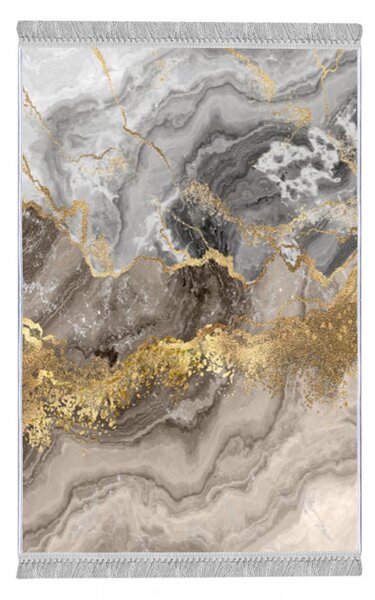 Conceptum Hypnose Koberec Marble 80x200 cm šedý/zlatý