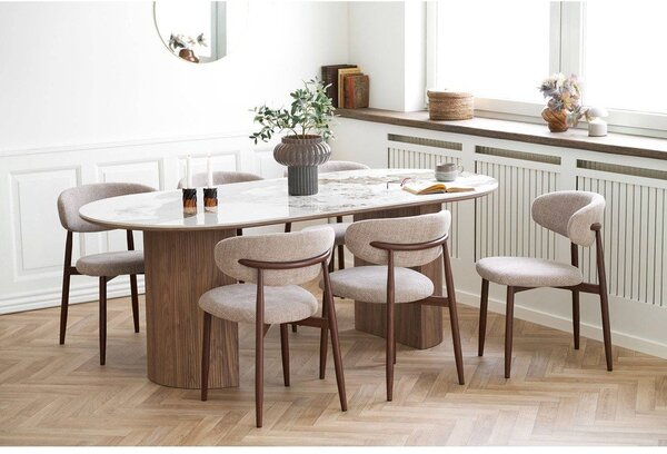 Jídelní stůl s deskou v dekoru mramoru 100x210 cm Athens – House Nordic