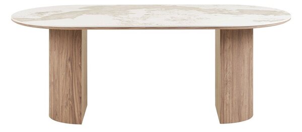 Jídelní stůl s deskou v dekoru mramoru 100x210 cm Athens – House Nordic