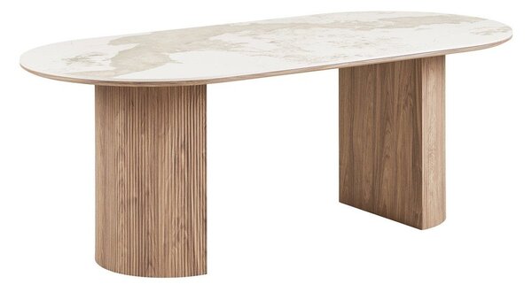 Jídelní stůl s deskou v dekoru mramoru 100x210 cm Athens – House Nordic