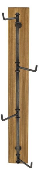 Nástěnný dřevěný věšák se 4mi kovovými háky Mondy - 15*15*50 cm - Chic Antique