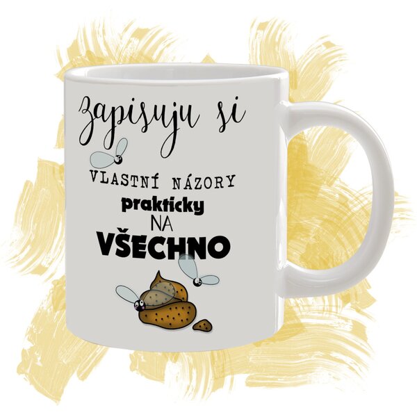 Hrnek s textem "Vlastní názor 2"
