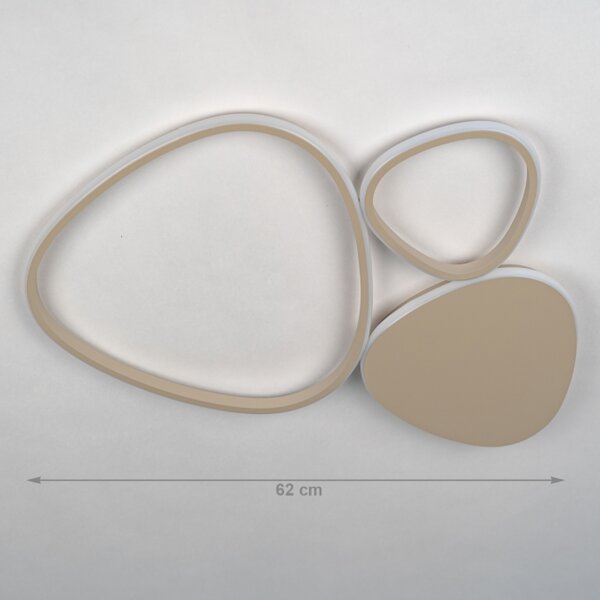 Stropní stmívatelné LED svítidlo Organic Taupe 62 (LMD)