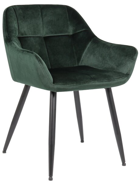 Jídelní židle Poller - samet | zelená