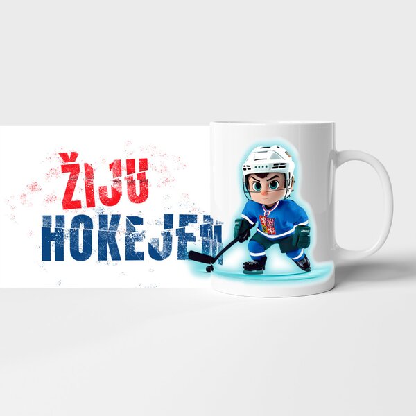 Hrnek hokejista ČR žiju hokejem nový modrý dres
