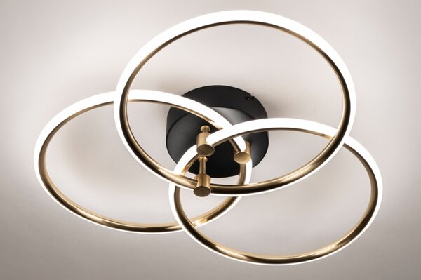 Stropní stmívatelné LED svítidlo Omega Venta 50 Black and Gold (LMD)