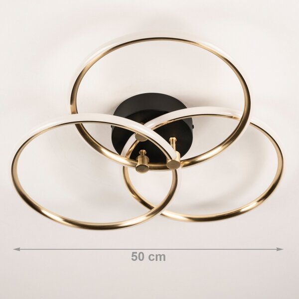 Stropní stmívatelné LED svítidlo Omega Venta 50 Black and Gold (LMD)