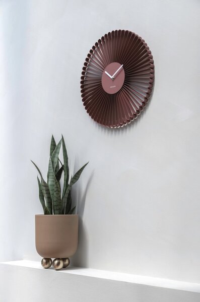 Nástěnné dekorační kovové hodiny 6074RD Karlsson 50cm, červené