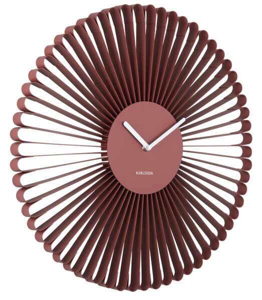 Nástěnné dekorační kovové hodiny 6074RD Karlsson 50cm, červené