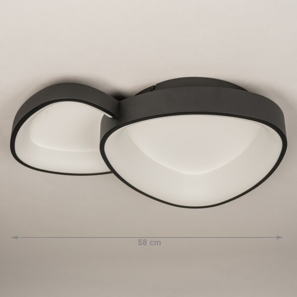 Stropní designové LED svítidlo Organic Black 58 (LMD)