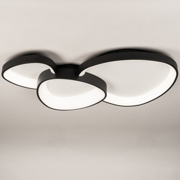 Stropní designové LED svítidlo Organic Black 90 (LMD)
