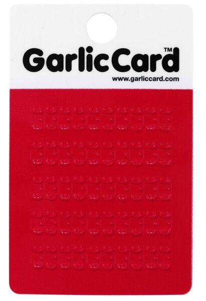 Kartička na česnek červená, Garlic Card