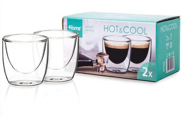 4Home Termo sklenice na espresso Hot&Cool 100 ml, 2 ks