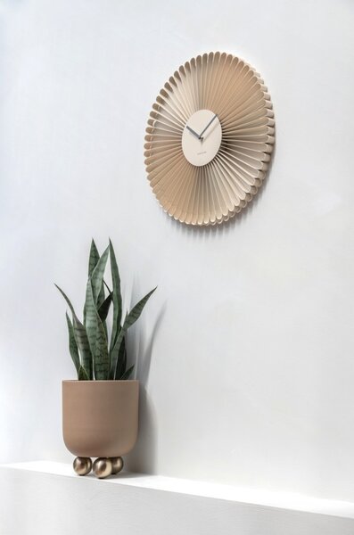 Nástěnné dekorační kovové hodiny 6074WH Karlsson 50cm, bílé