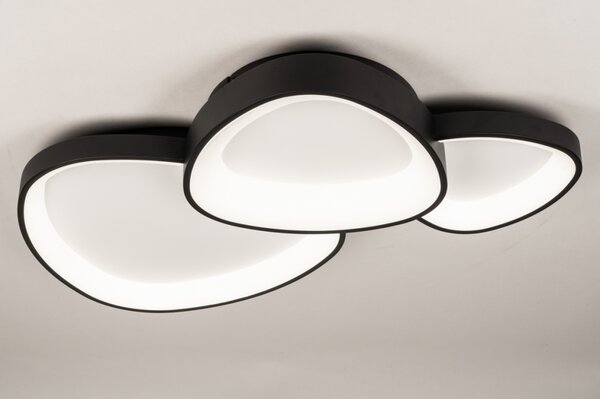 Stropní designové LED svítidlo Organic Black 90 (LMD)