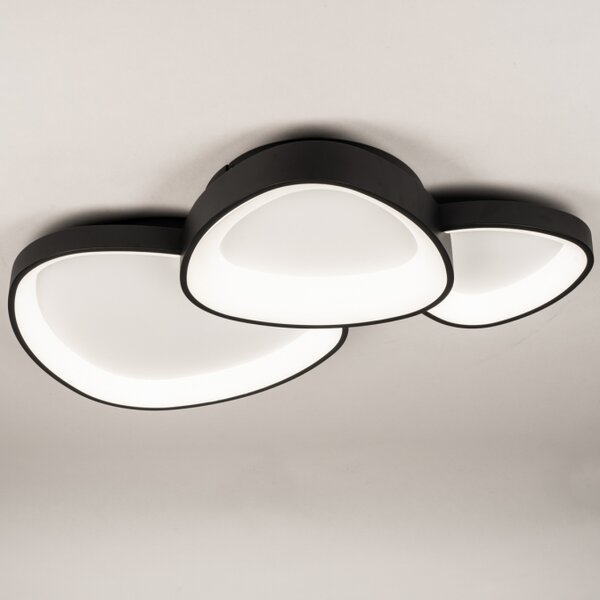 Stropní designové LED svítidlo Organic Black 90 (LMD)