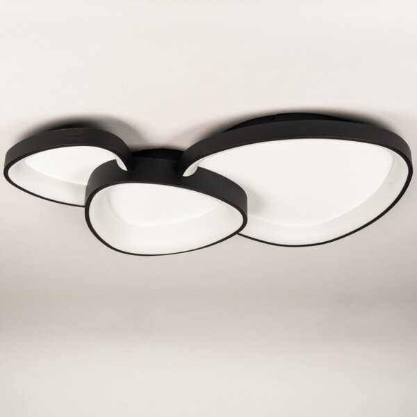 Stropní designové LED svítidlo Organic Black 90 (LMD)