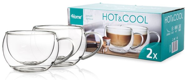 4Home Termo sklenice na cappuccino Hot&Cool 280 ml, 2 ks