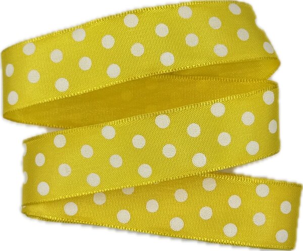 Stuha taftová HOT SPOT Sunshine Yellow žlutá 25mm x 2,5m ( 8,- Kč/m)