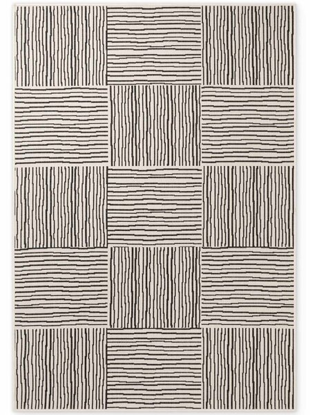 Ted Baker, Kusový koberec Ted Baker Haringey 106372 Black White, 120x170, černobílá, chodba / předsíň