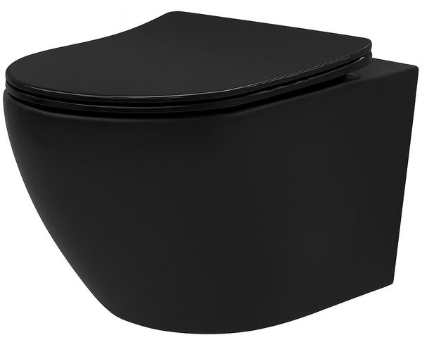 Závěsná WC mísa Rea Carlo Mini Tornado NF BLACK MATT